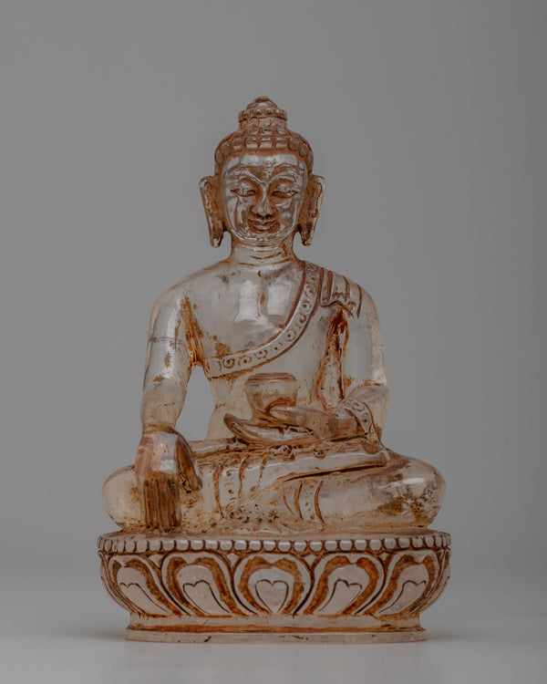 Crystal Buddha Shakyamuni Statue