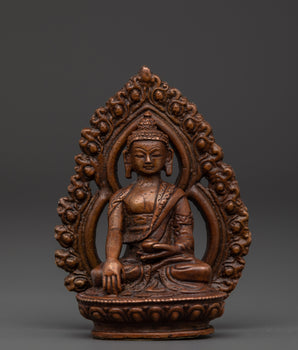 Shakyamuni buddha seated on lotus moon disc