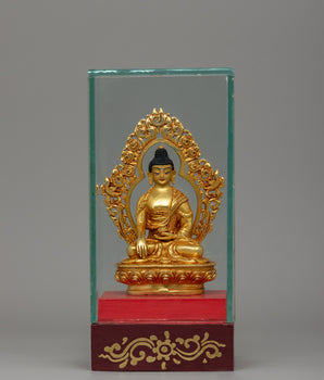 Glass-Enclosed Shakyamuni Buddha Statue