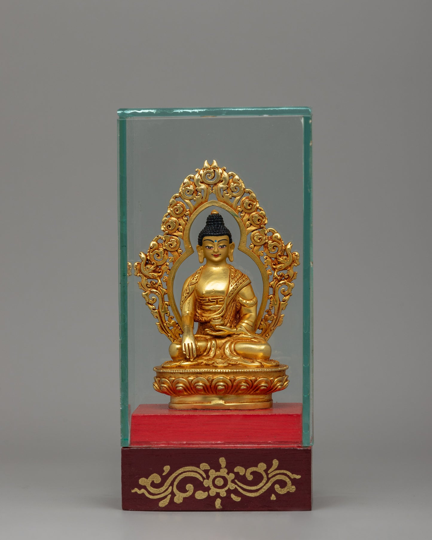 Glass-Enclosed Shakyamuni Buddha Statue