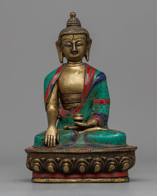 Brass Shakyamuni Buddha Statue