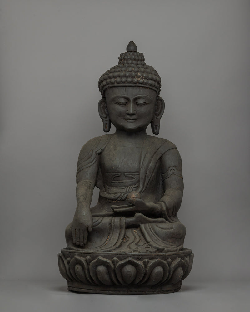 Wooden Shakyamuni Buddha Statue