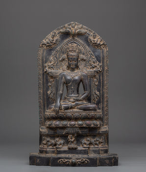 Shakyamuni Buddha on Throne Statue | Spiritual Home Decor