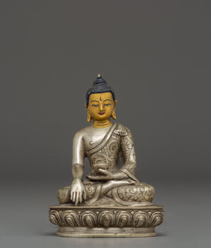 shakyamuni-buddha-silver-plated-statue