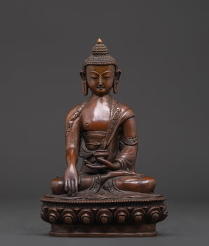 handcrafted-oxidized-copper-shakyamuni-buddha-statue