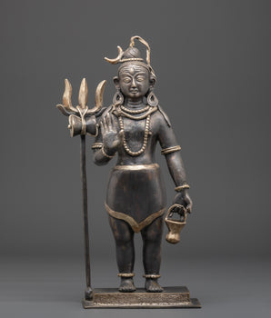 Lord Shiva Copper Statue | Symbol of Wisdom and Purification