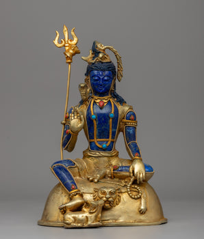Lapis Lazuli Lord Shiva Statue
