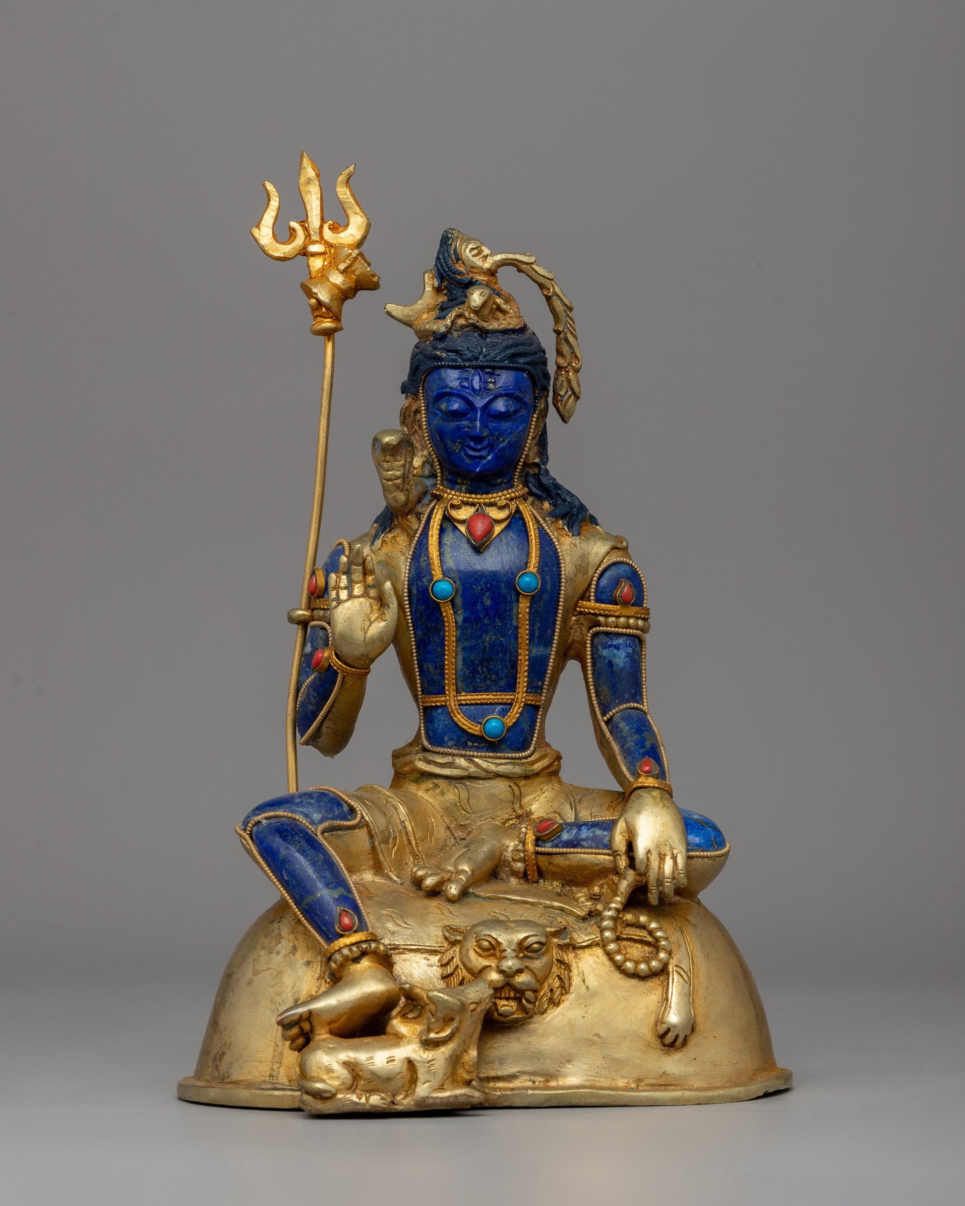 Lapis Lazuli Lord Shiva Statue 