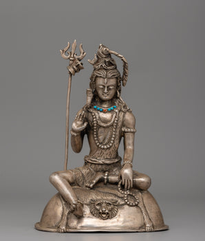 shiva-silver-plated-copper-statue