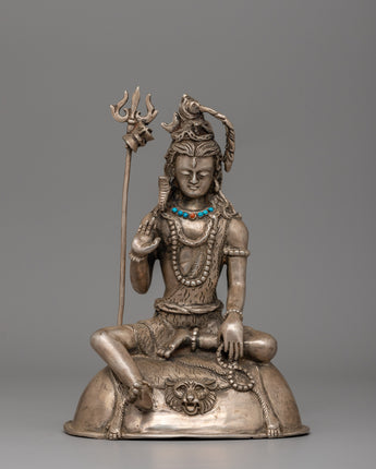 shiva-silver-plated-copper-statue