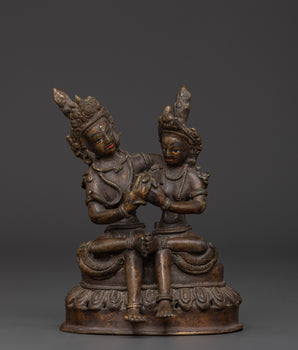 Shiva with consort statue