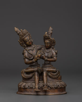 Shiva with consort statue