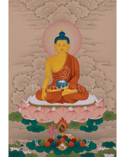 Peaceful Shakyamuni Buddha Artwork | Dharma Teacher | Symbolized Enlightenment