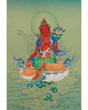 Red Tara Tibetan Thangka | Feminine Force of Transformation