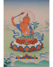 Manjushri Buddhist Art | Bodhisattva Deity | Sacred Artwork | Spiritual Gift