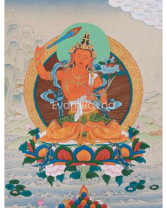 Hang-Painted Sacred Art Of Manjushri