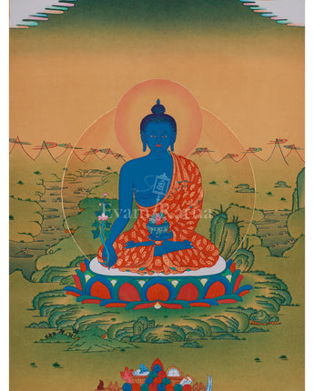 Bhaisajyaguru Tibetan Thangka