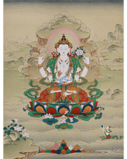 Compassion Buddha Chenrezig Thangka