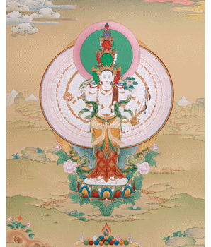 Hand-Painted 1000-Armed Chenrezig | The Bodhisattva of Compassion and Protection