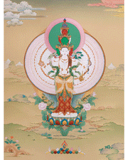 Hand-Painted 1000-Armed Chenrezig | The Bodhisattva of Compassion and Protection
