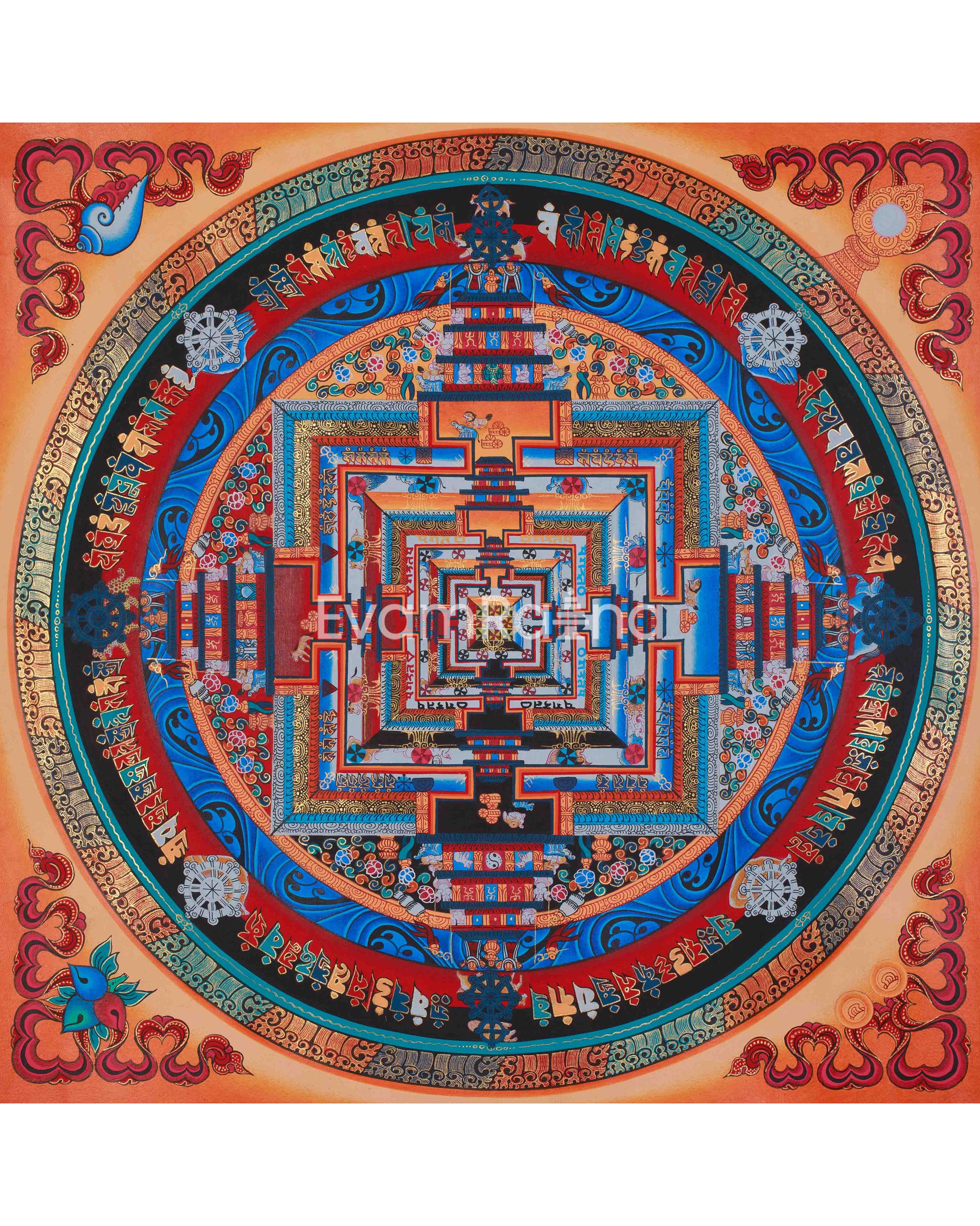 Vajrayana Kalachakra Mandala Art