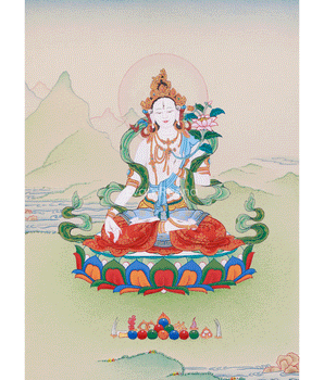  Seven Eyes White Tara Thangka