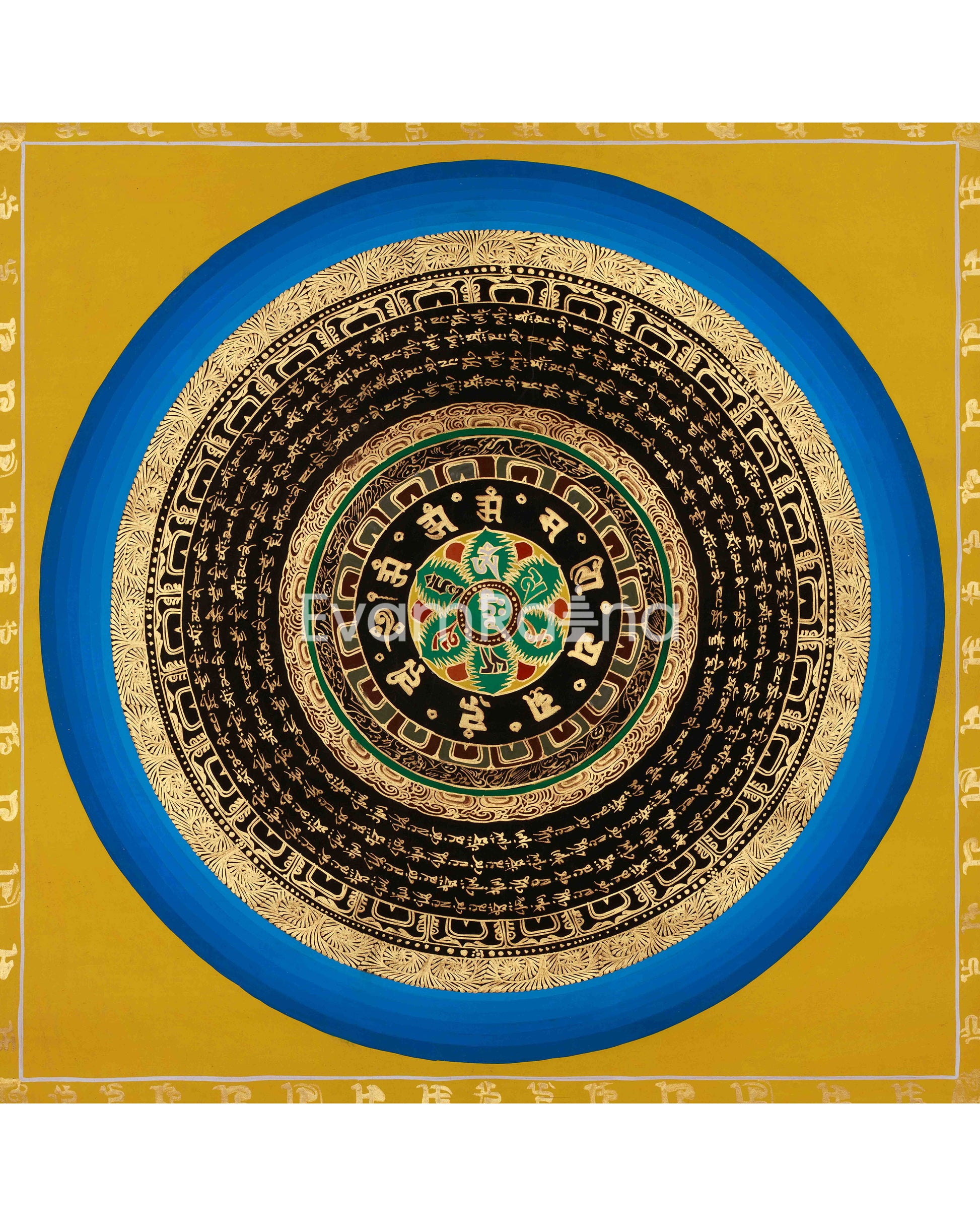 Sacred Mantra Mandala Art