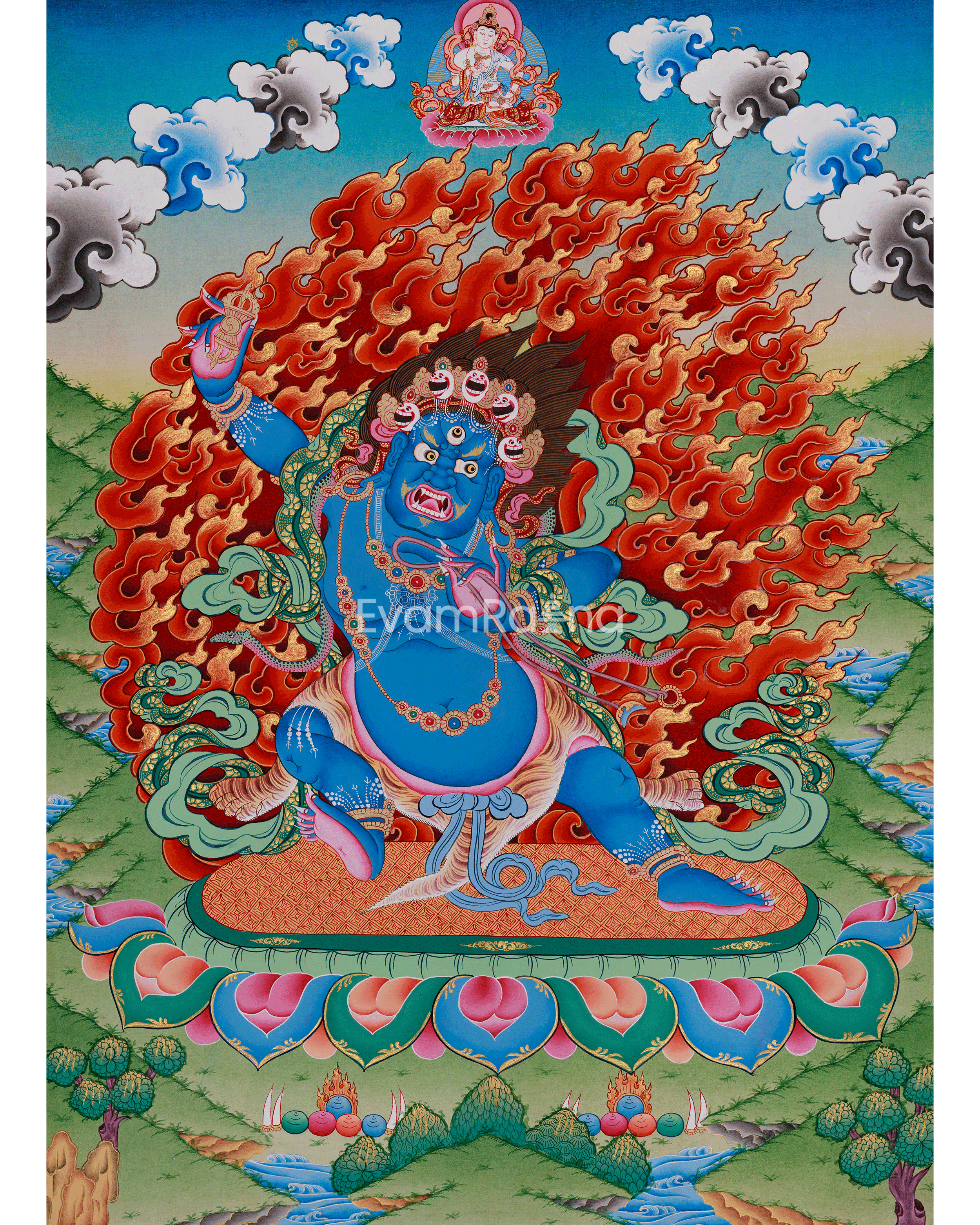 Vajrapani Protector Deity Thangka