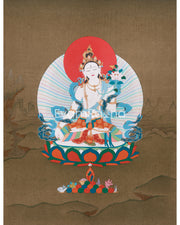 Long Life Deity White Tara Thangka