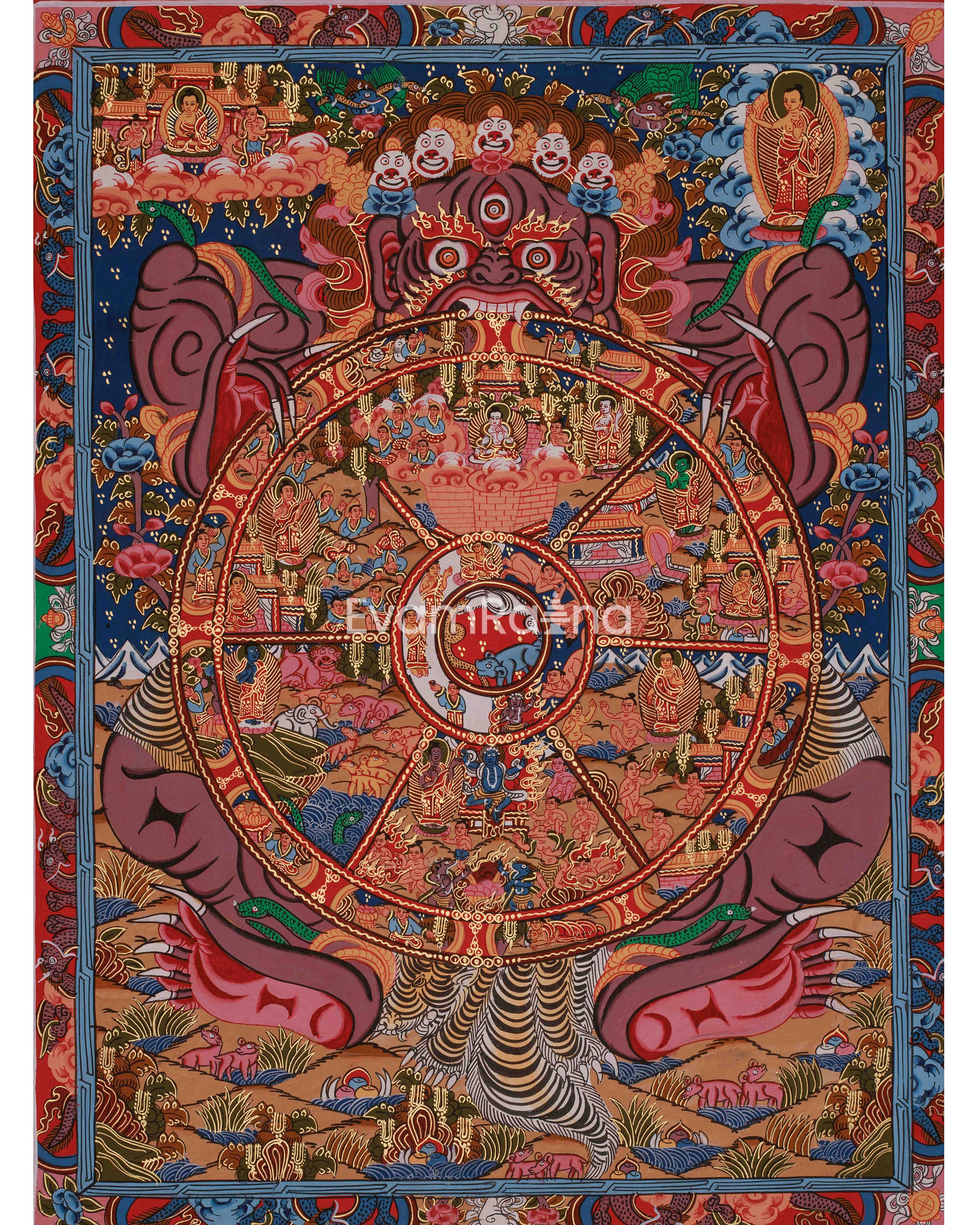Tibetan Wheel of Life Artwork