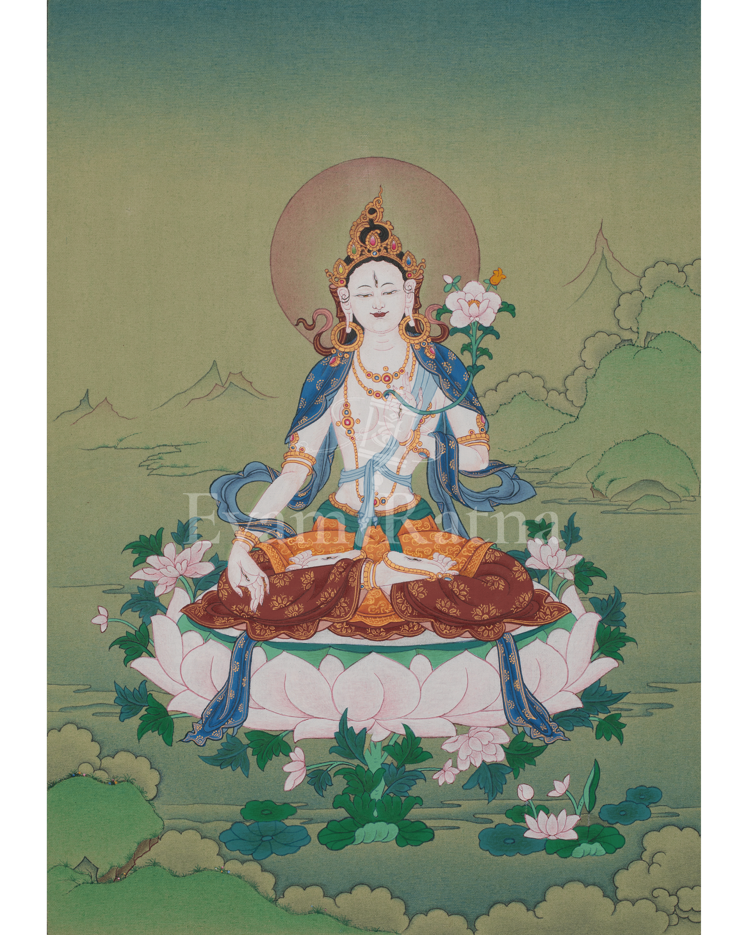 White Tara Tibetan Artwork