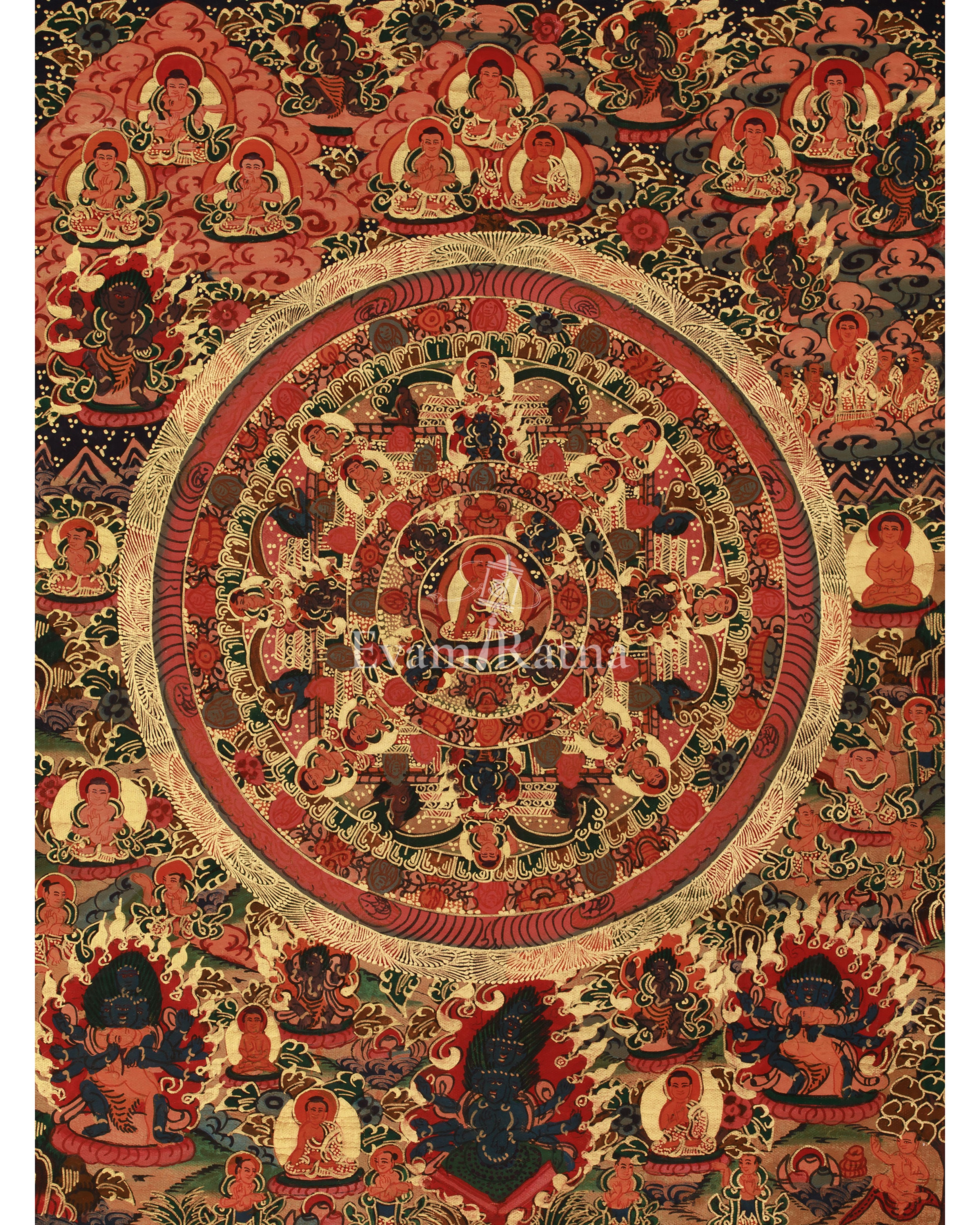 Tibetan Artwork of Buddha Mandala