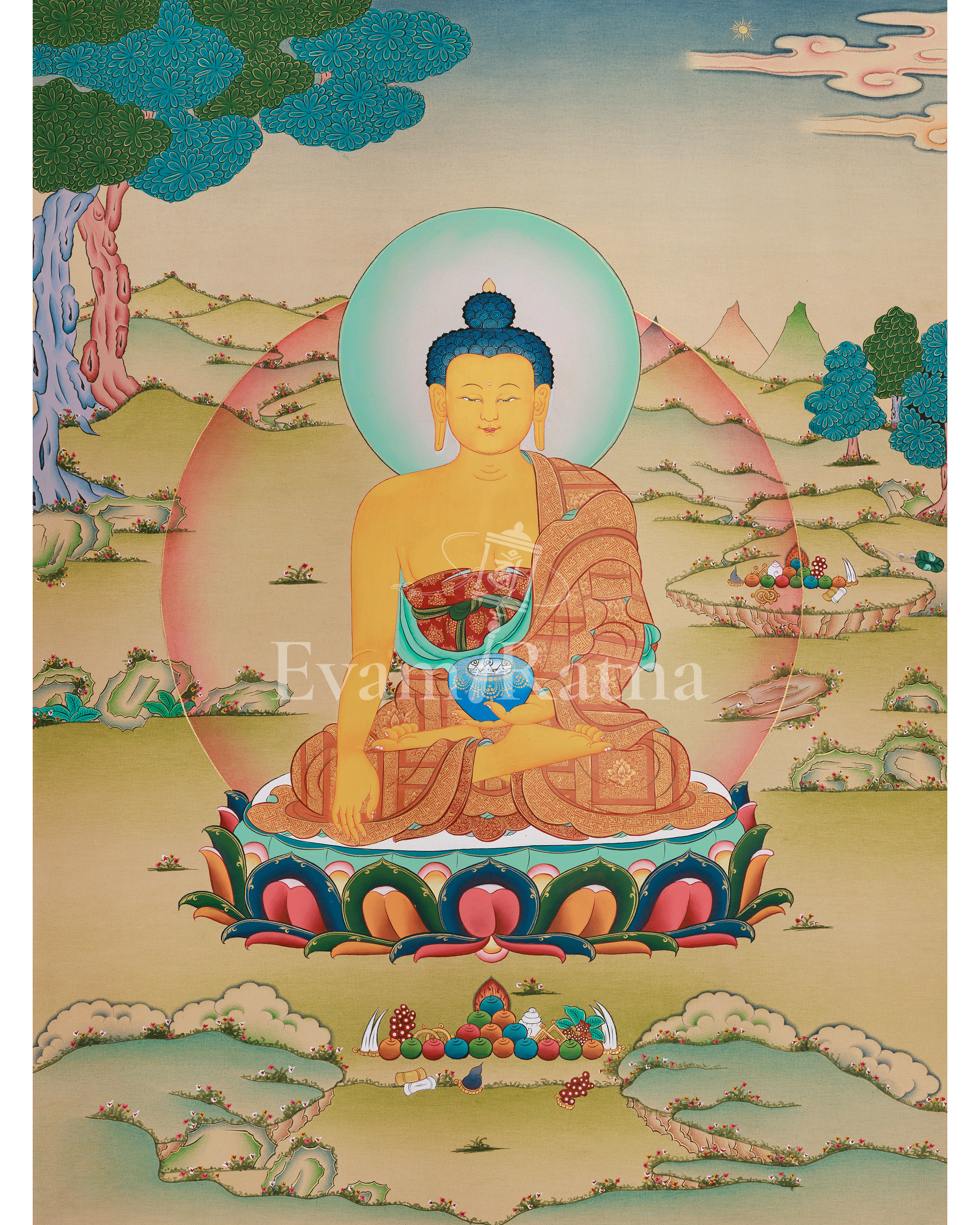 Shakyamuni Buddha Meditation Art 