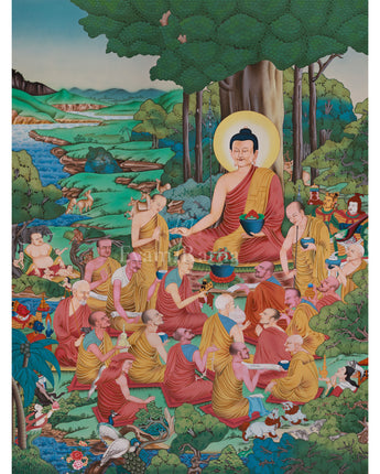 Himalayan thangka of Shakyamuni Buddha
