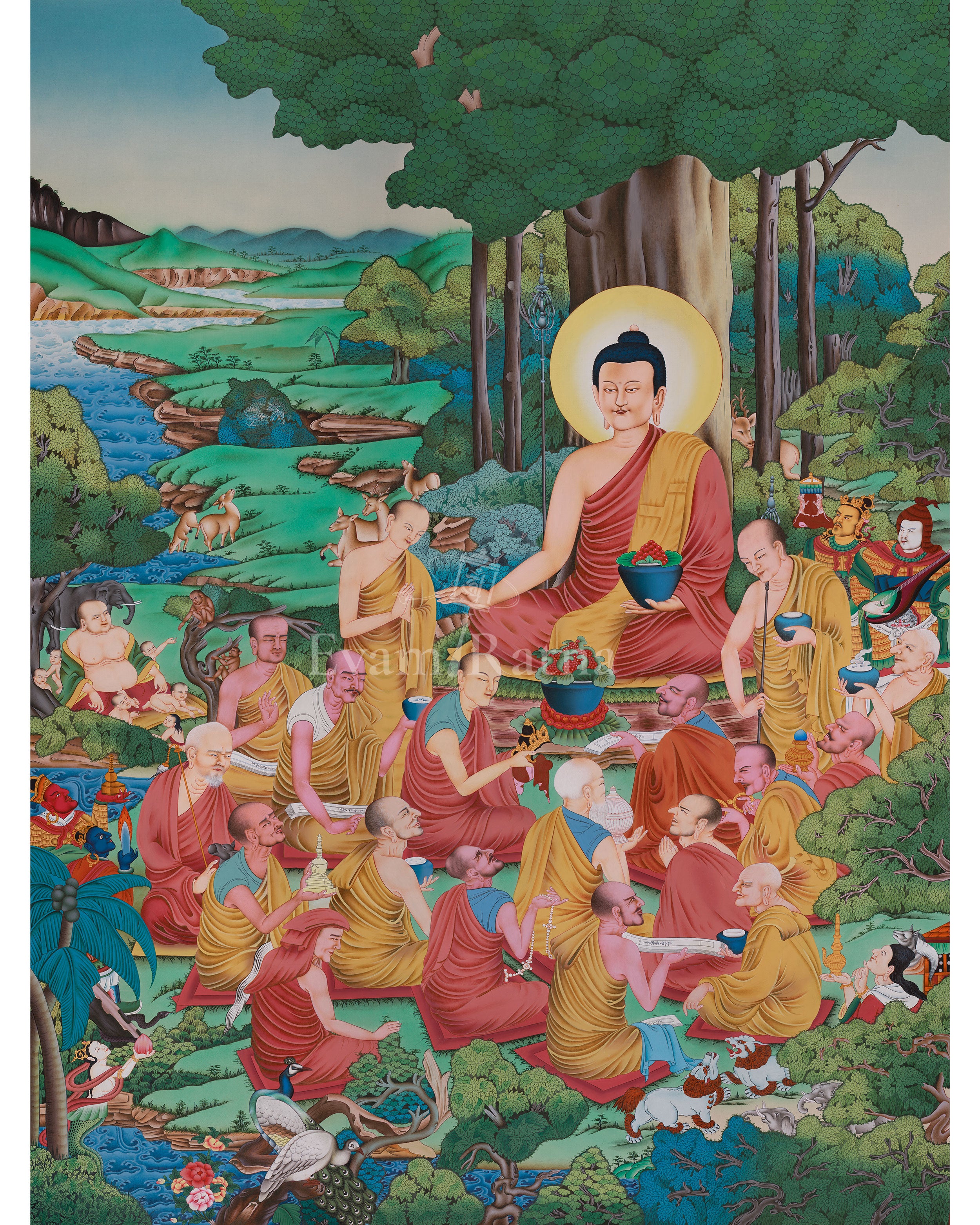 Himalayan thangka of Shakyamuni Buddha