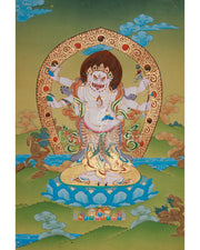 Sacred White Mahakala Thangka