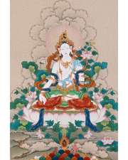 Goddess Longevity White Tara Painting | The Embodiment of Purity and Healing