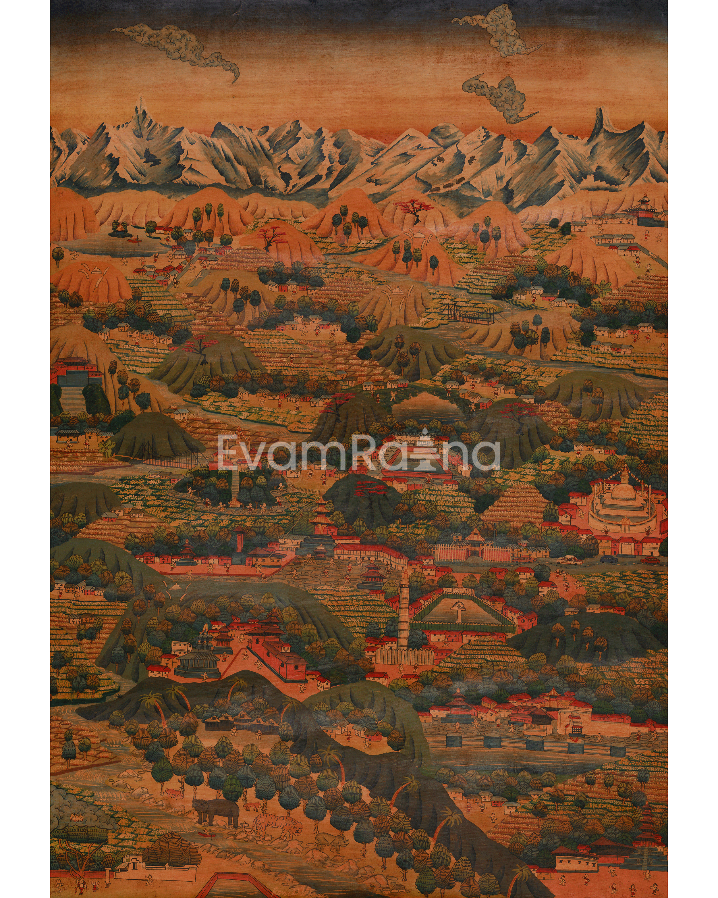 Thangka Of Kathmandu Valley