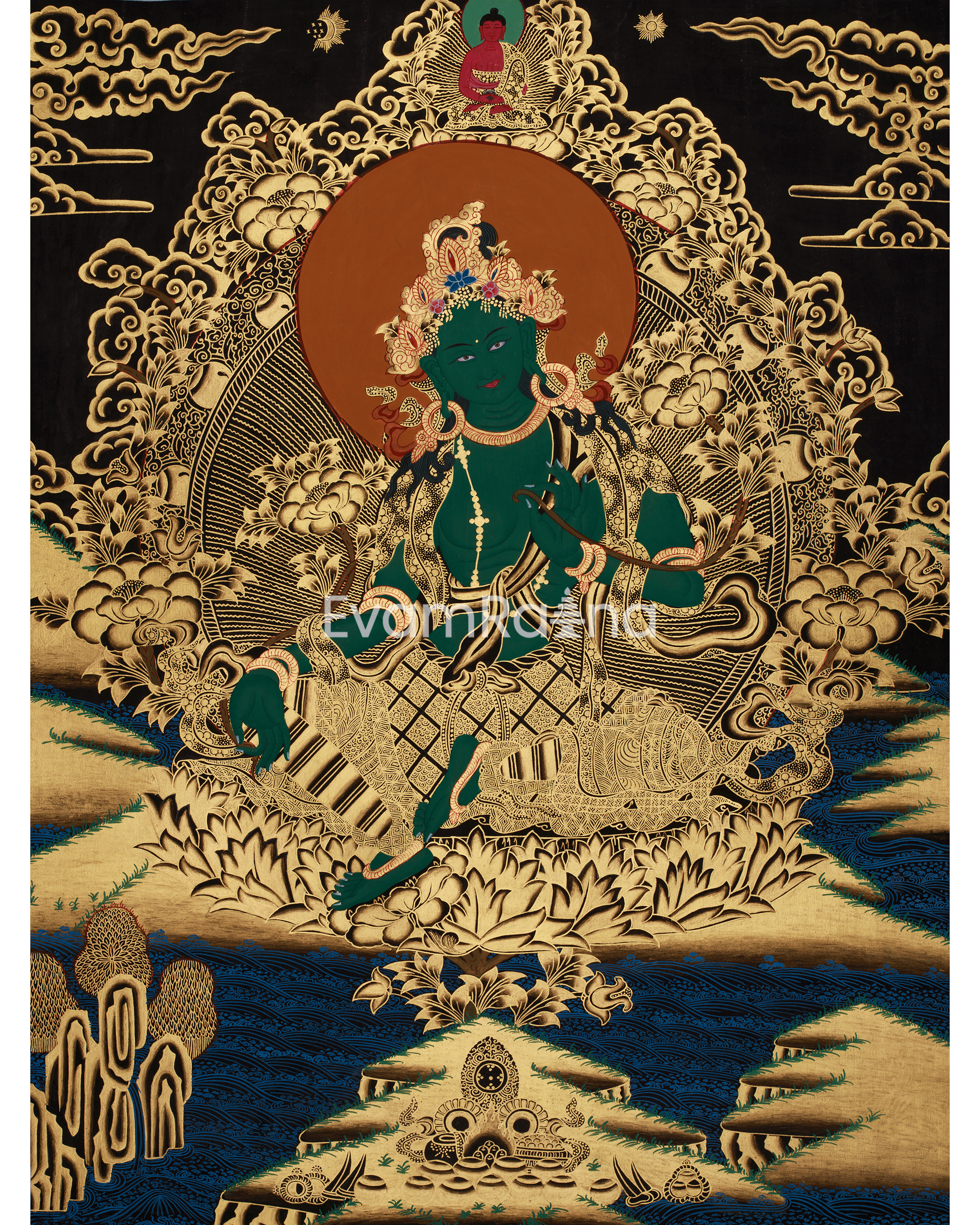 Mother Green Tara Healing Art
