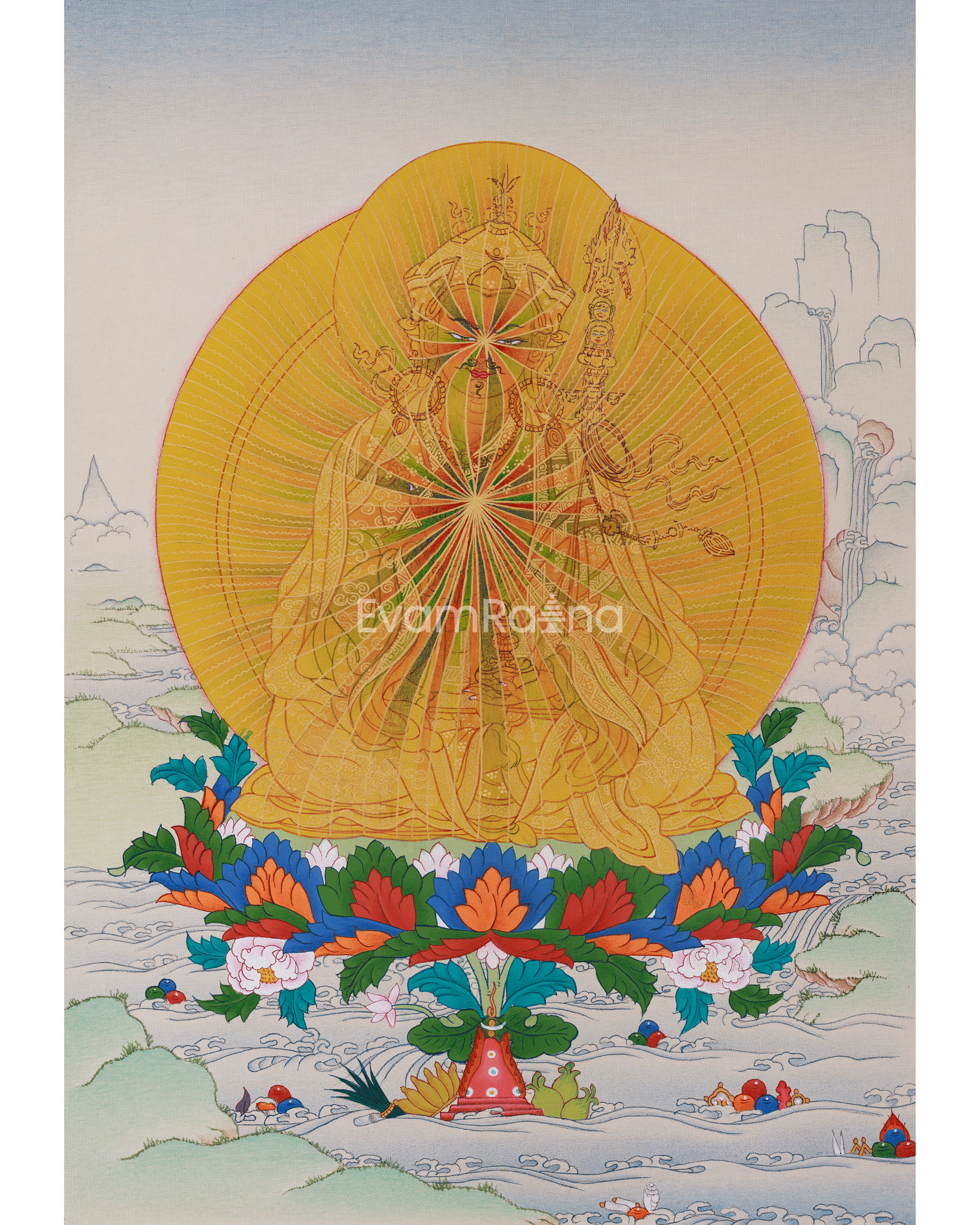 Handmade Guru Padmasambhava Thangka