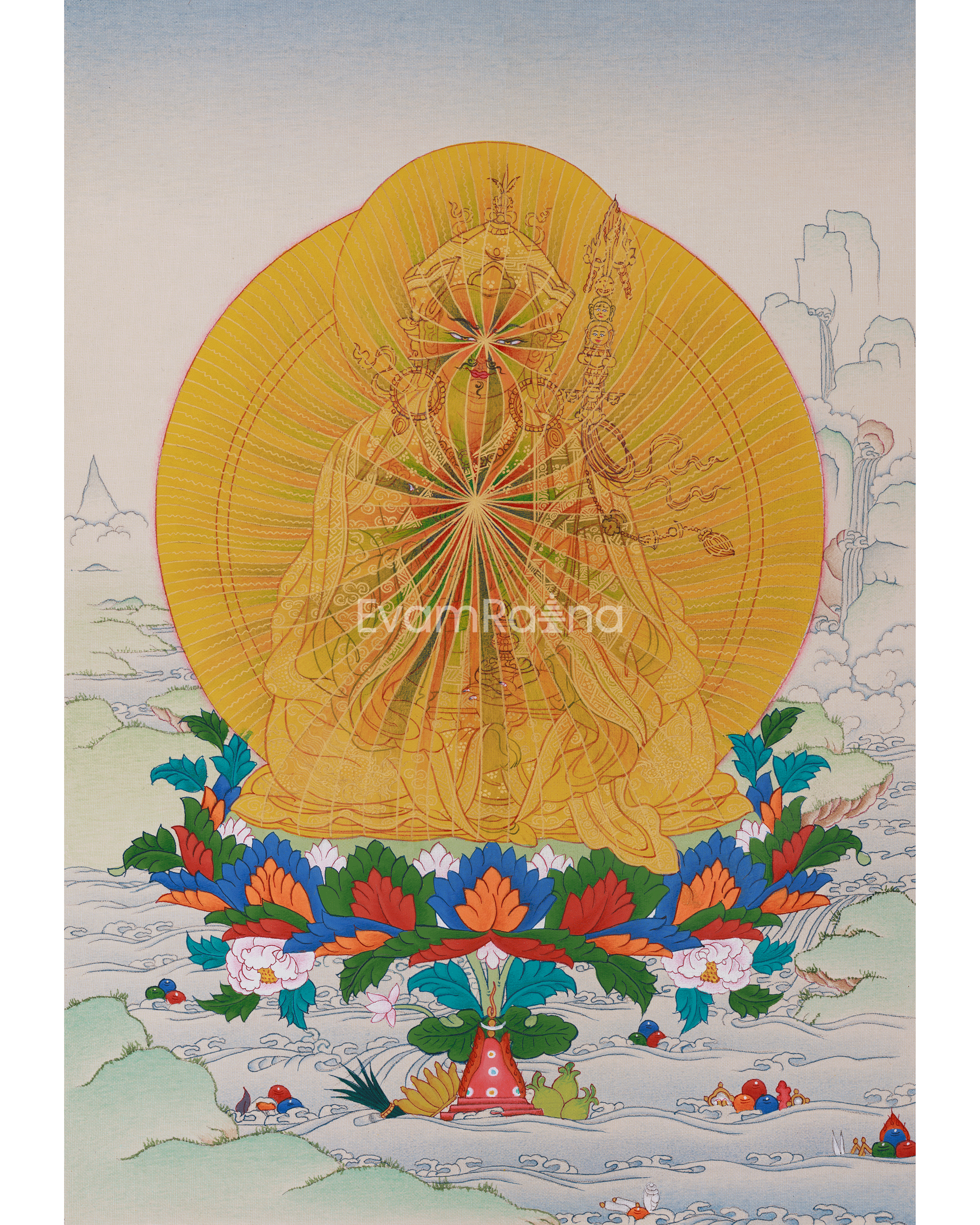 Handmade Guru Padmasambhava Thangka