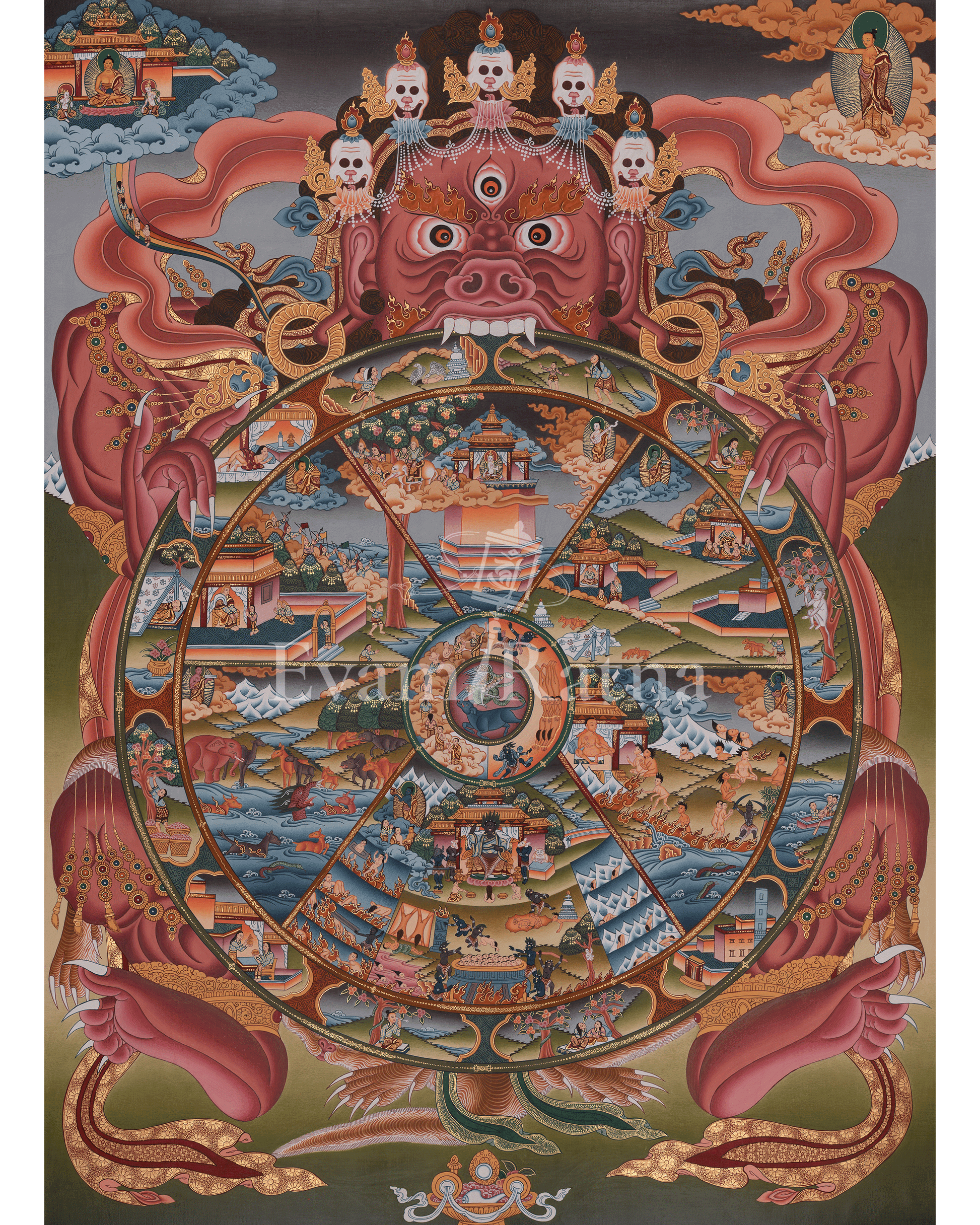 Wheel of Life Meditation Art 
