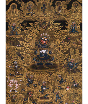 Wrathful Sakya Mahakala With Retinue