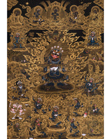 Wrathful Sakya Mahakala With Retinue