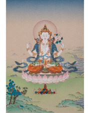 Chenrezig Buddhist Thangka 
