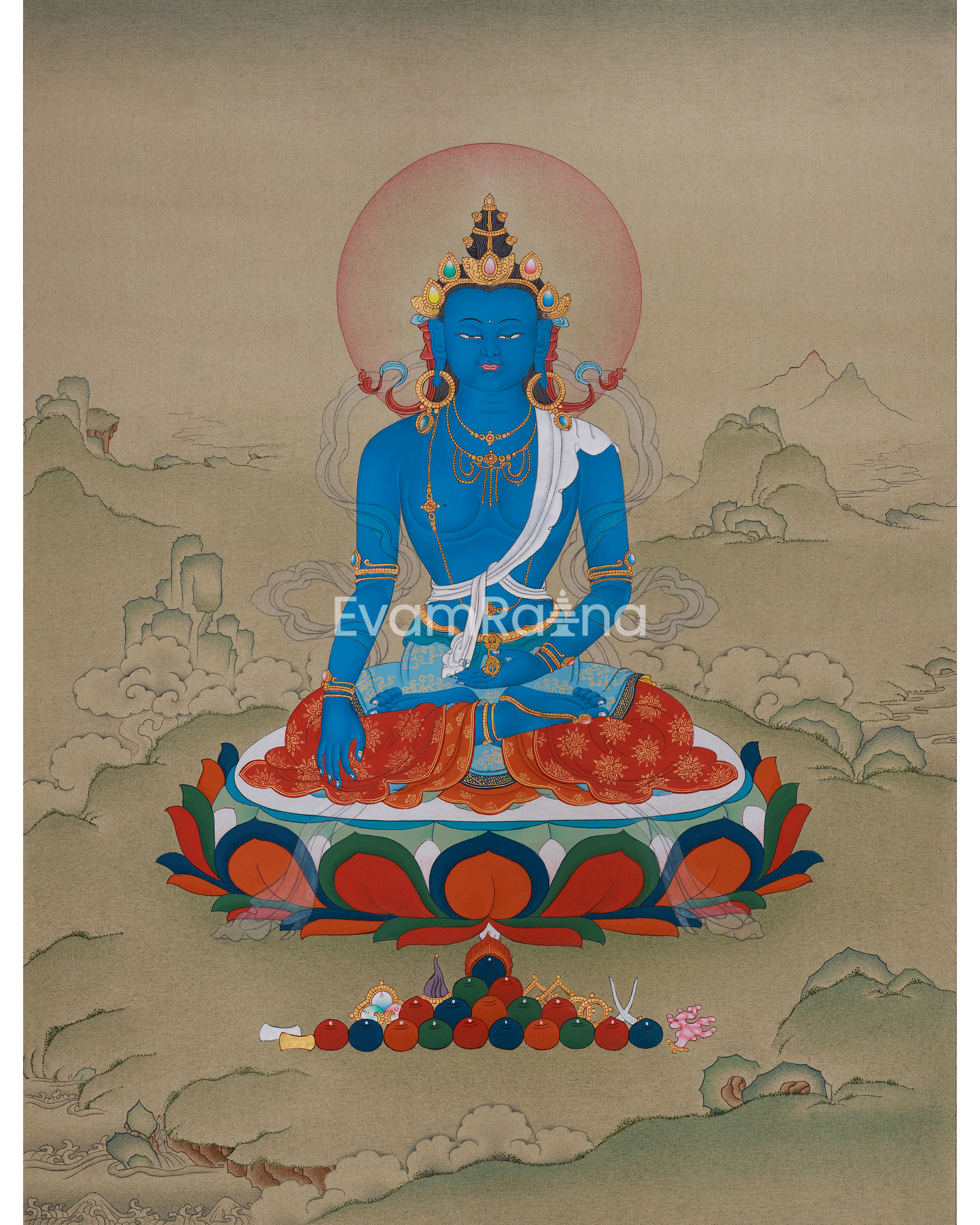 Buddhist Protector Mitrupa Thangka
