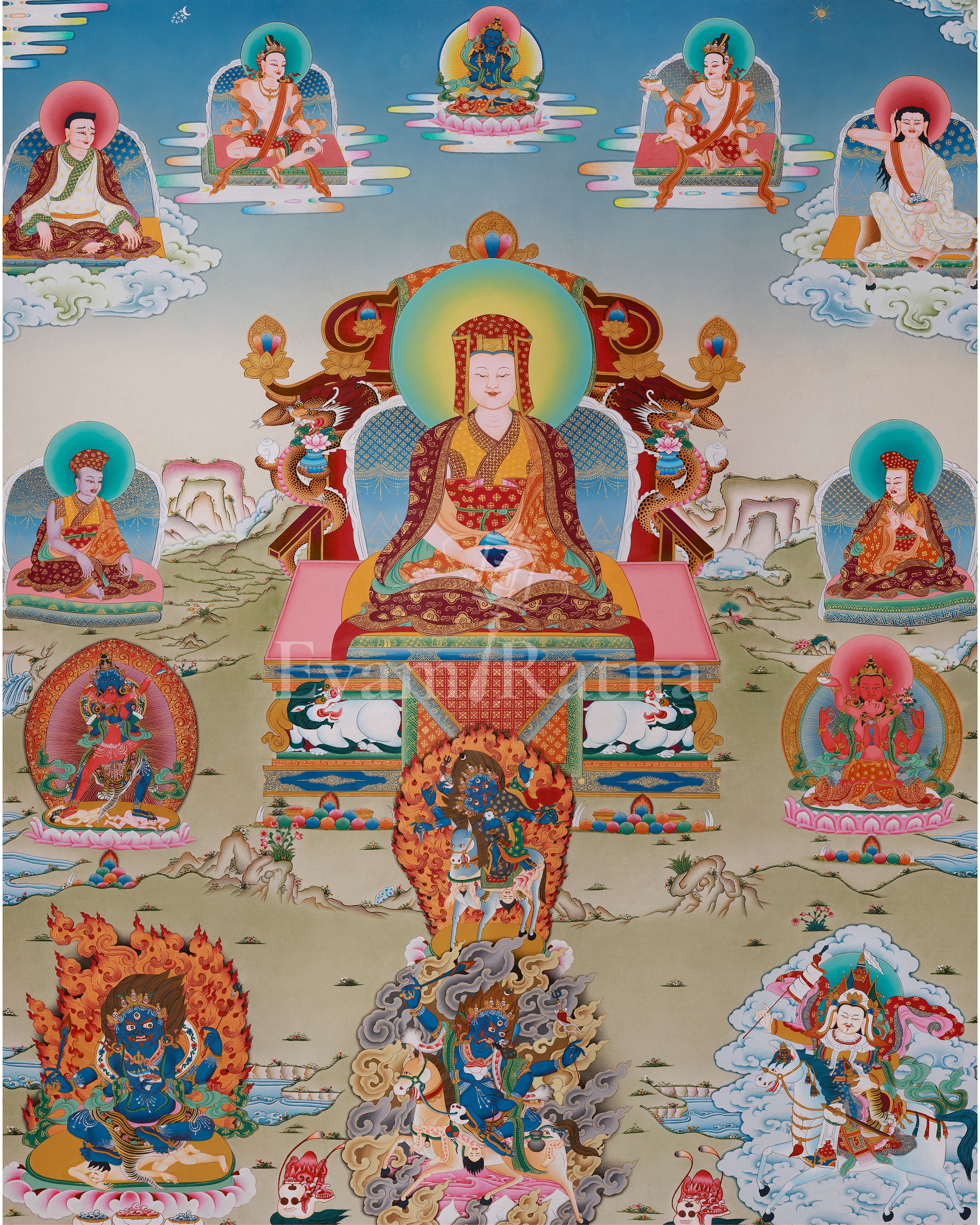 Traditional Thangka of Gompopa
