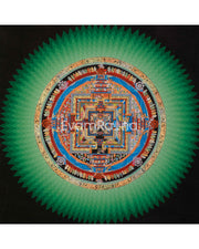 Himalayan Kalachakra Mandala Artwork | Sacred Wheel Of Time Art | Meditation & Spiritual Altar