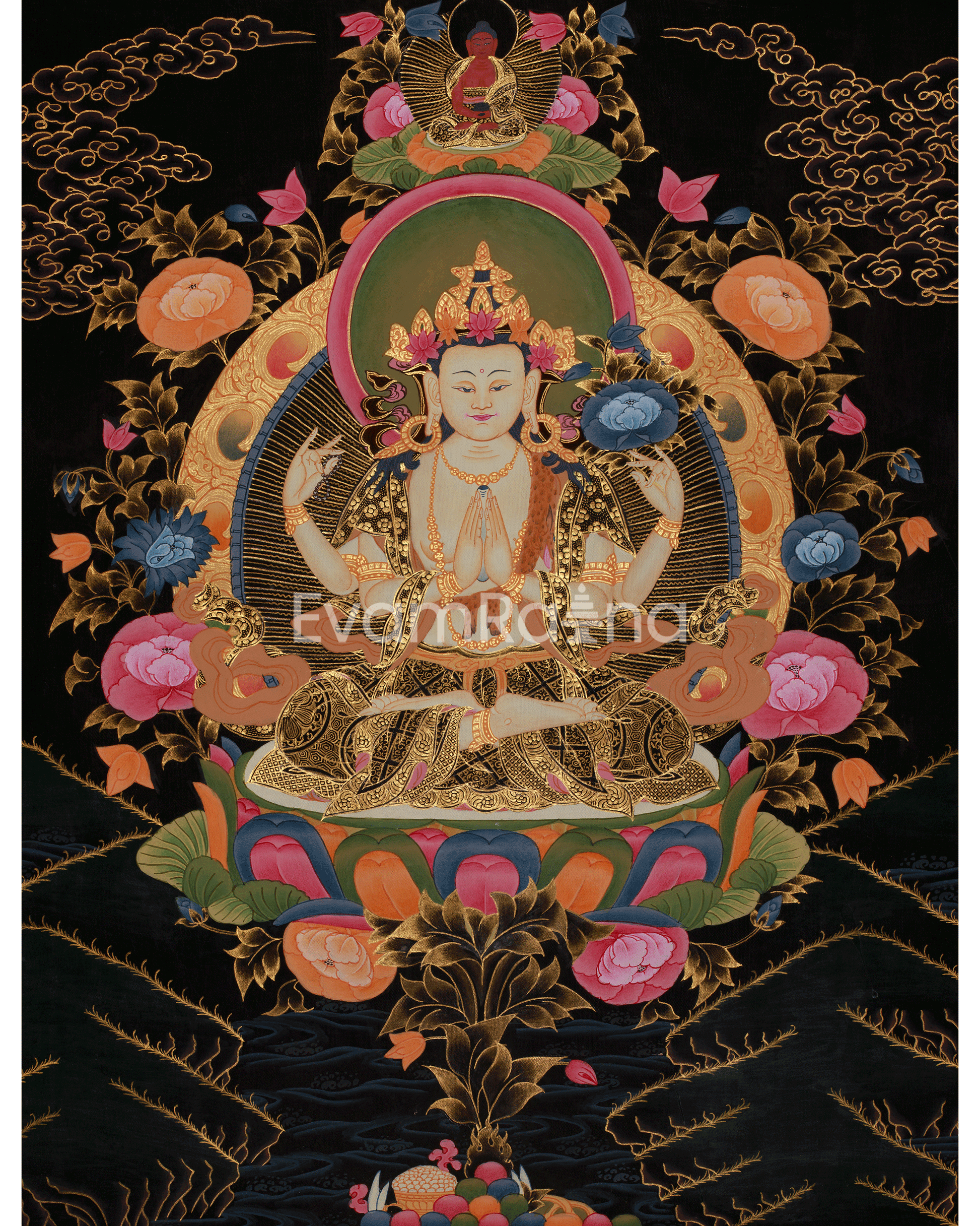 Chenrezig Spiritual Thangka