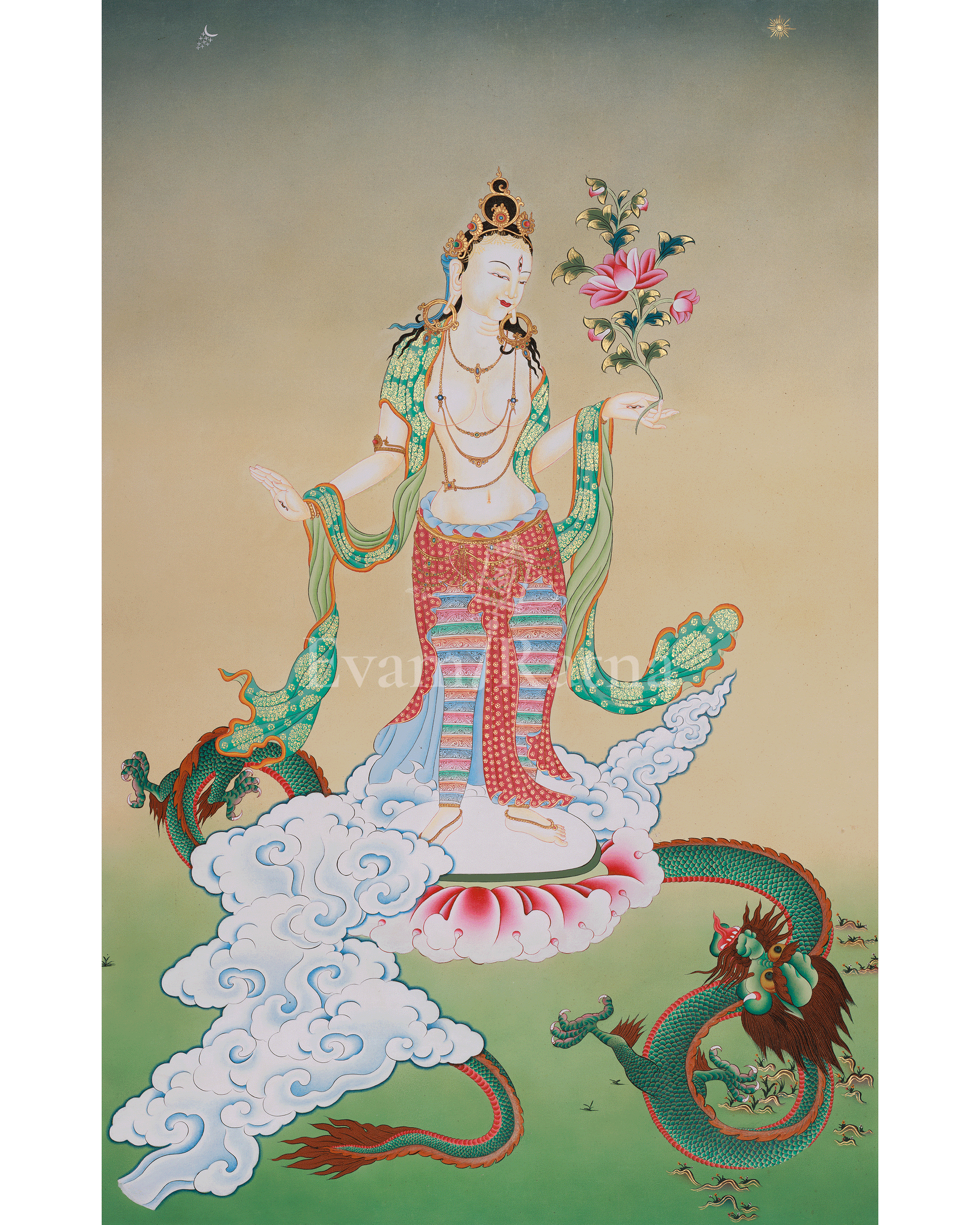 Standing White Tara Art